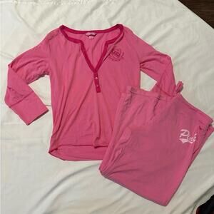 Y2K Vintage Pink Victoria’ Secret Pajama Set